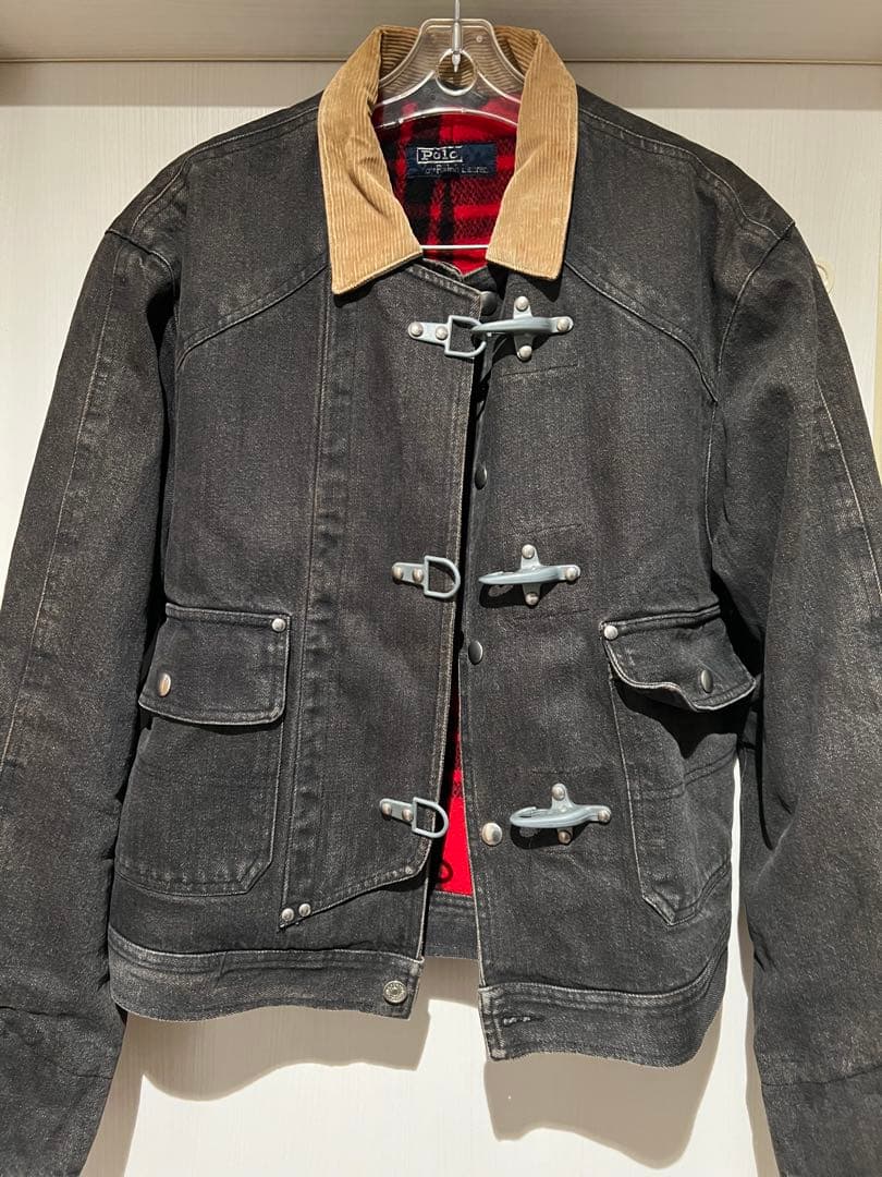 Ralph Lauren ブラックデニム ファイヤーマンジャケット　Mサイズ