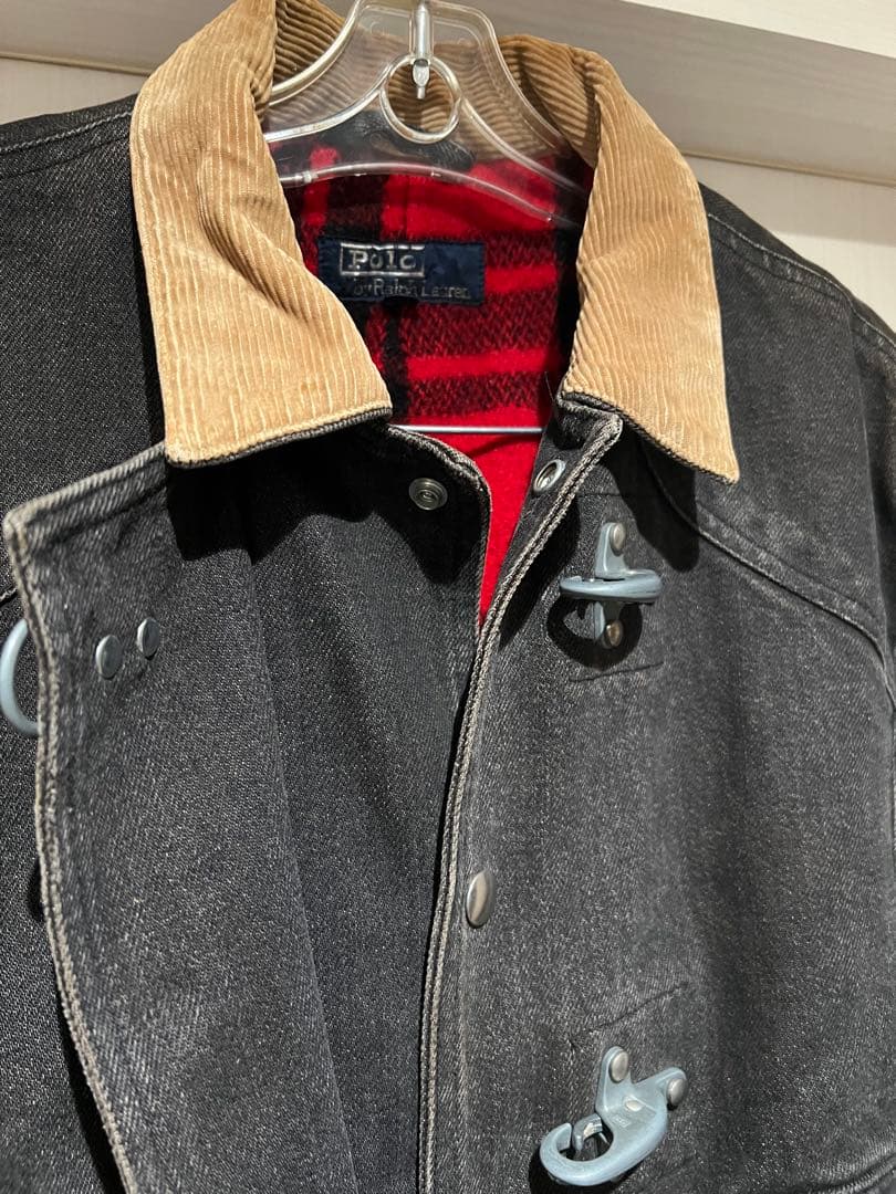 Ralph Lauren ブラックデニム ファイヤーマンジャケット　Mサイズ
