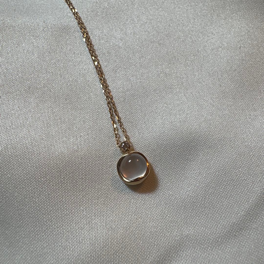 スタージュエリー ムーンストーン　ダイヤ　ネックレス