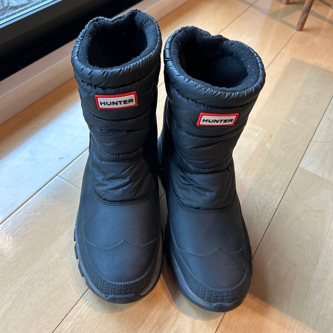 HUNTER ブラック スノーブーツ