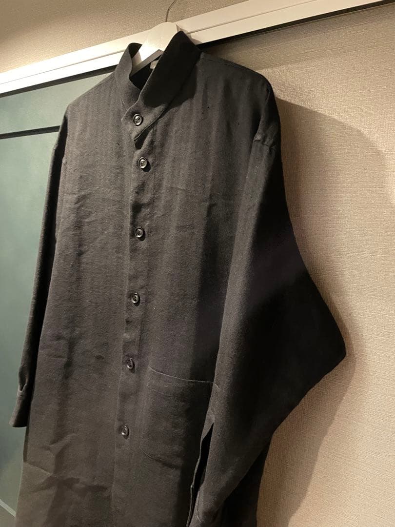 黒 M 激レアロング丈 90s Shirin Guild Band collar