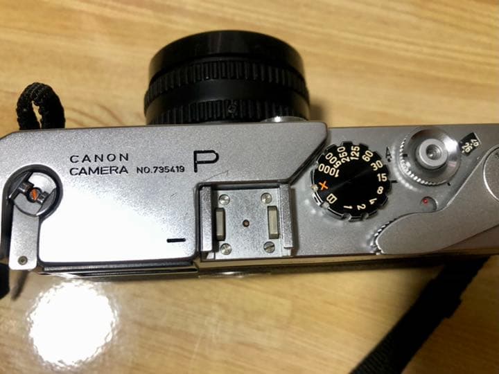 canon p (希少)レンズ付き昭和の名品　動作確認 O K 写真通り