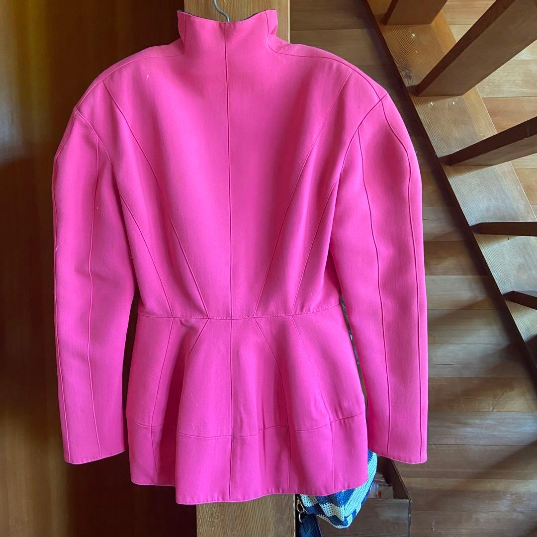 ティエリーミュグレー 90sビンテージ　ピンク　ジップアップ　ジャケット