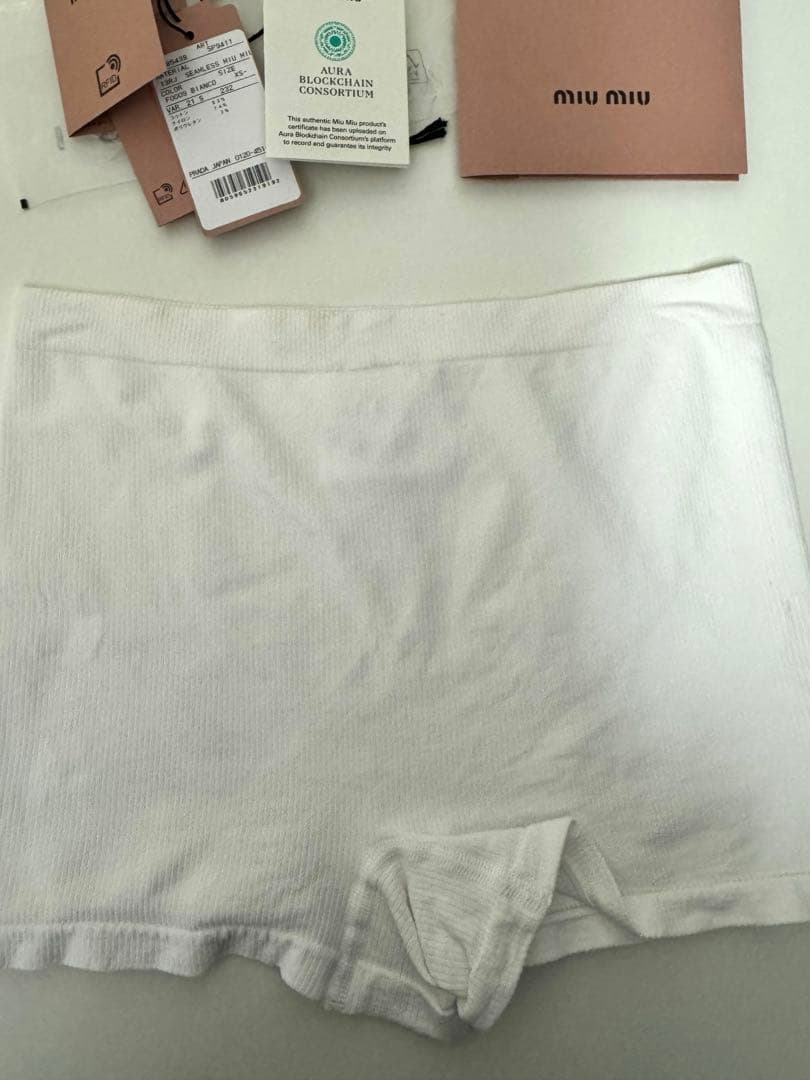 MIUMIU ボクサーショートパンツ xs～s