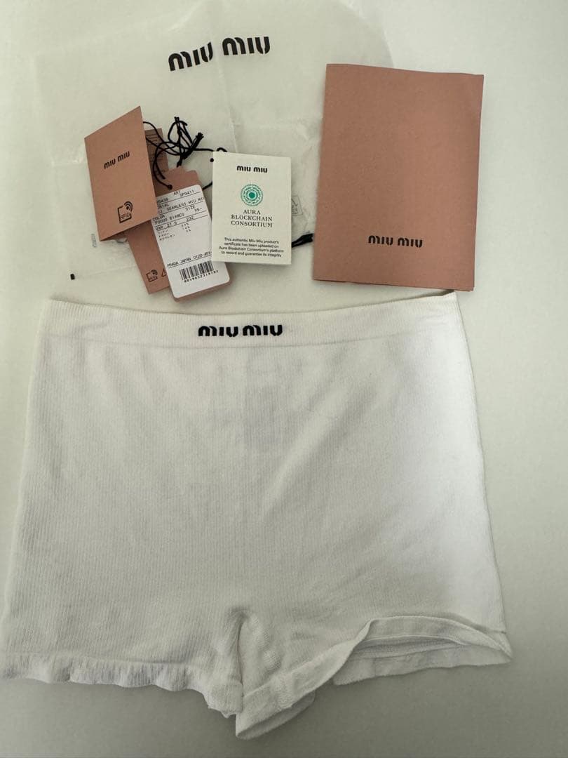 MIUMIU ボクサーショートパンツ xs～s