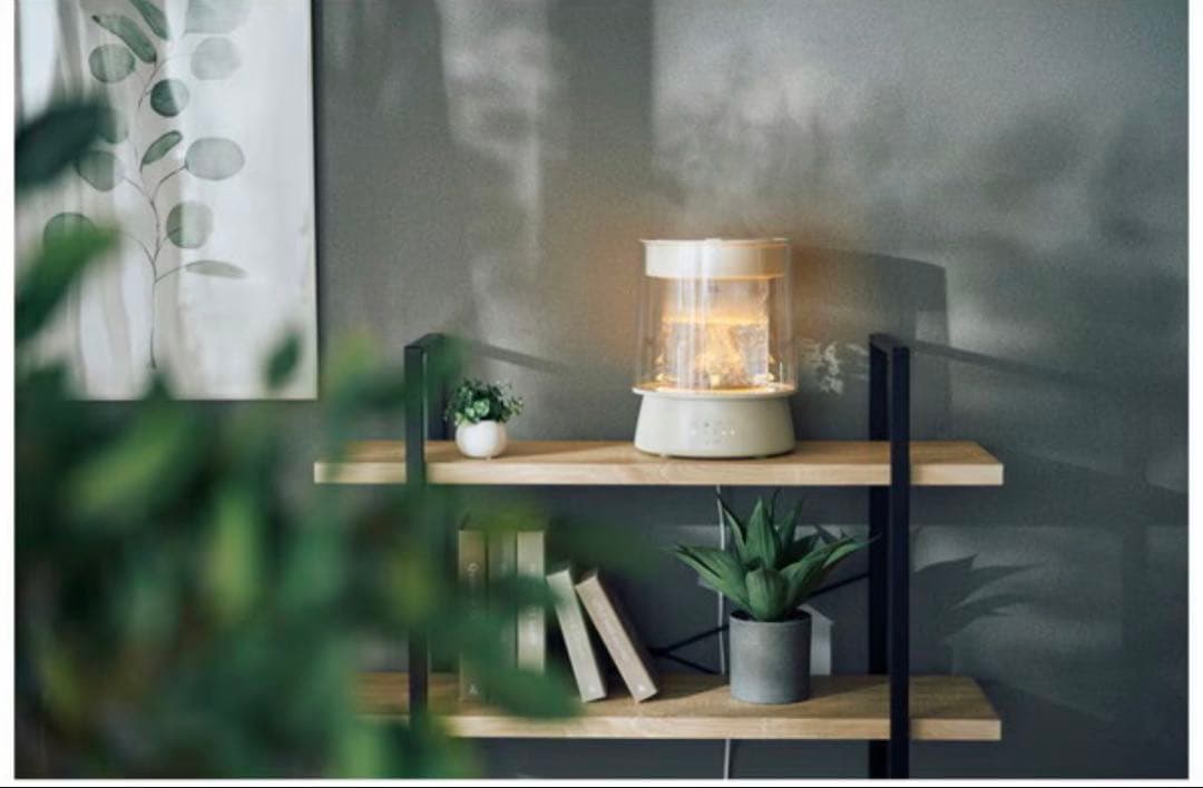 QUADS クワッズ　スチーム加湿器　アイボリー　グラス