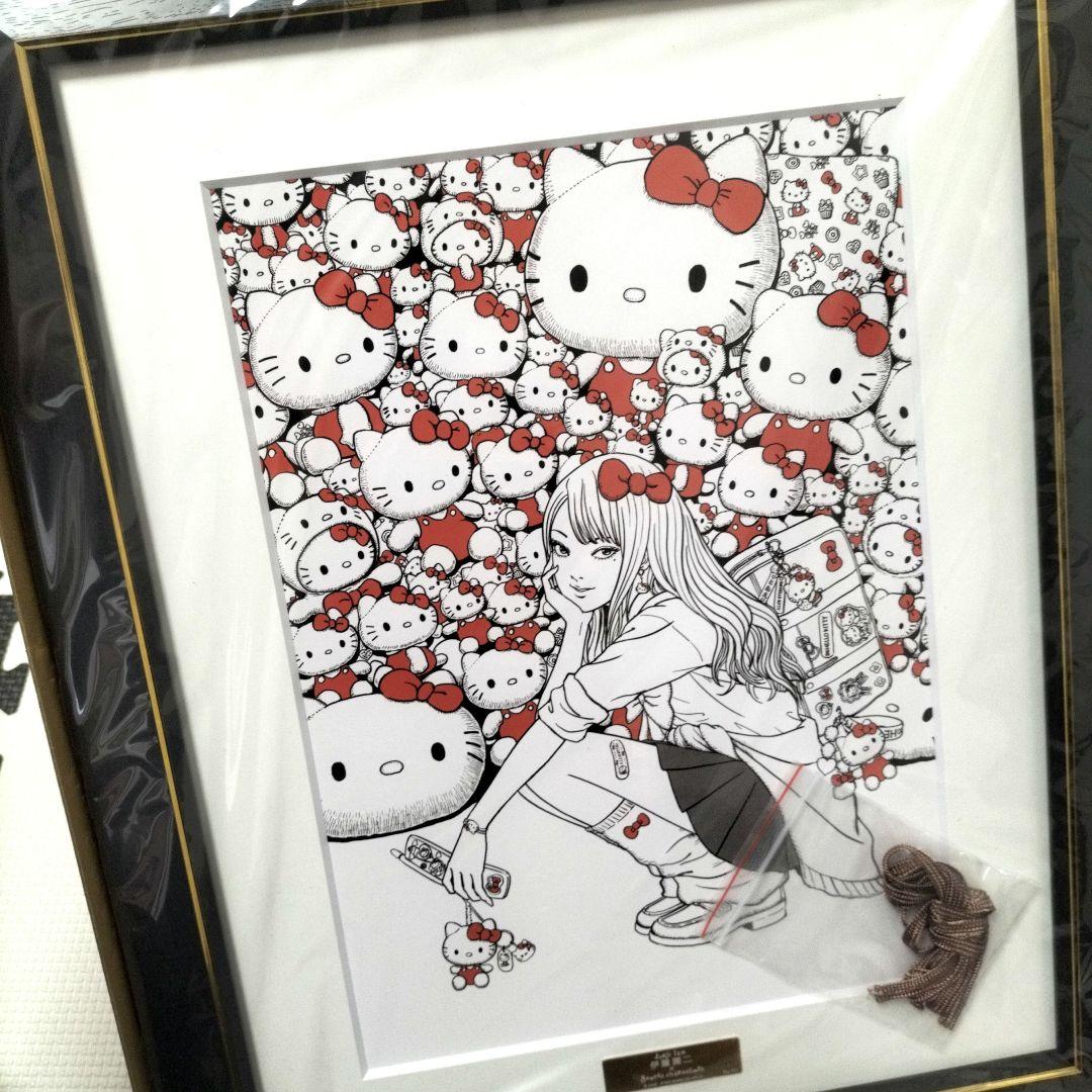 【新品】伊藤潤二×HelloKitty★複製原画★ギャル富江★ハローキティ★