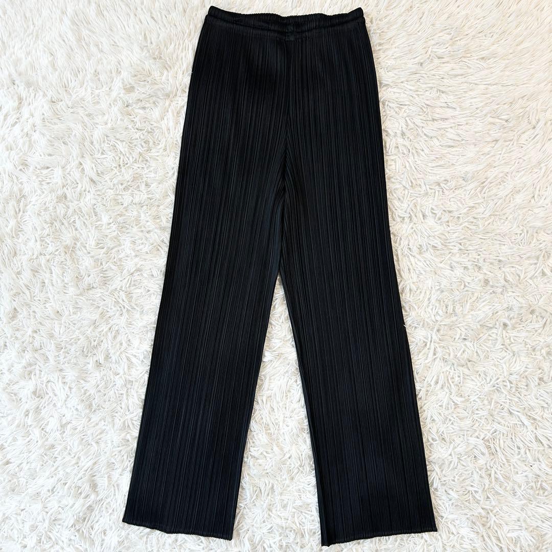 プリーツプリーズ パンツ イッセイミヤケ ブラック