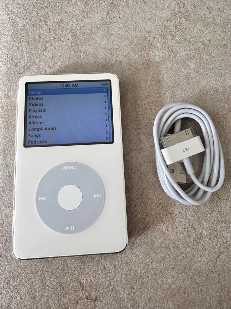 美品 iPod Classic 5世代 MJ003 30GB新品バッテリー