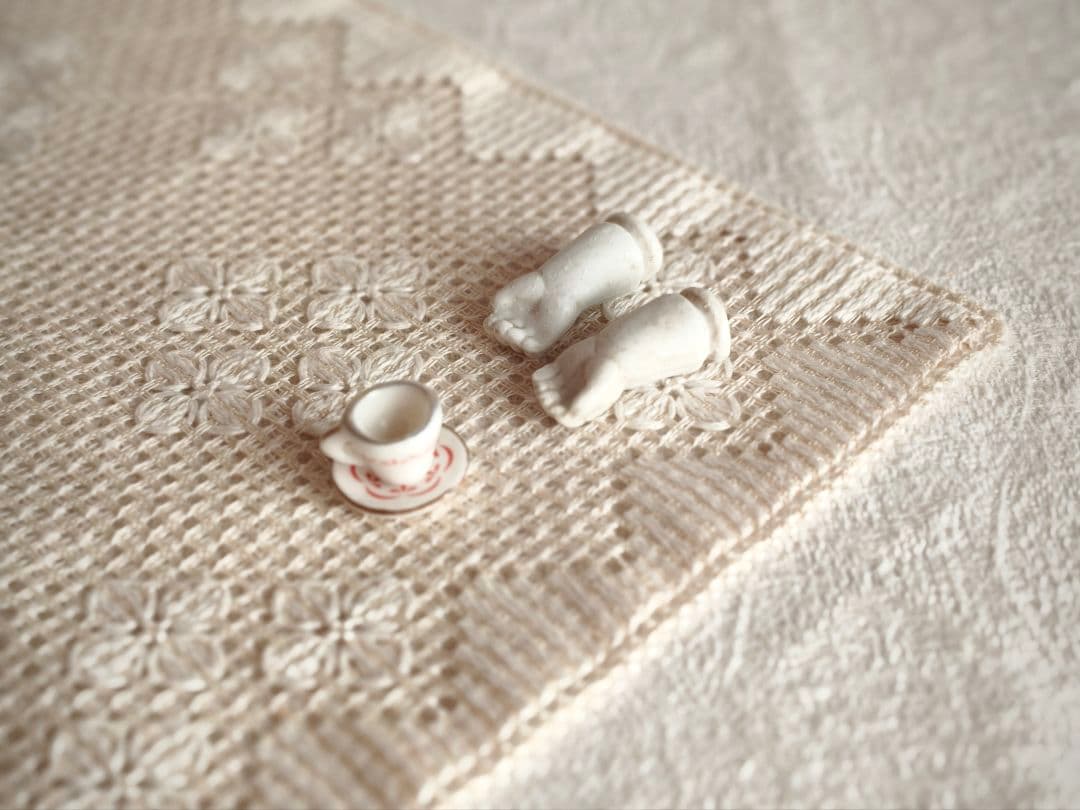 【チョコメルさま】vintage parts ୨୧ * 陶器の小さな 手 ハンド