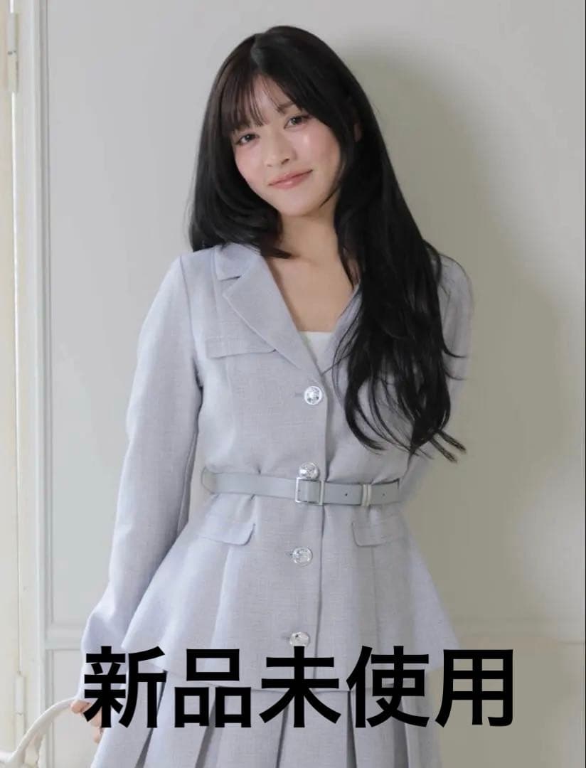 LIP SERVICEベルト付ツイードミドルジャケット