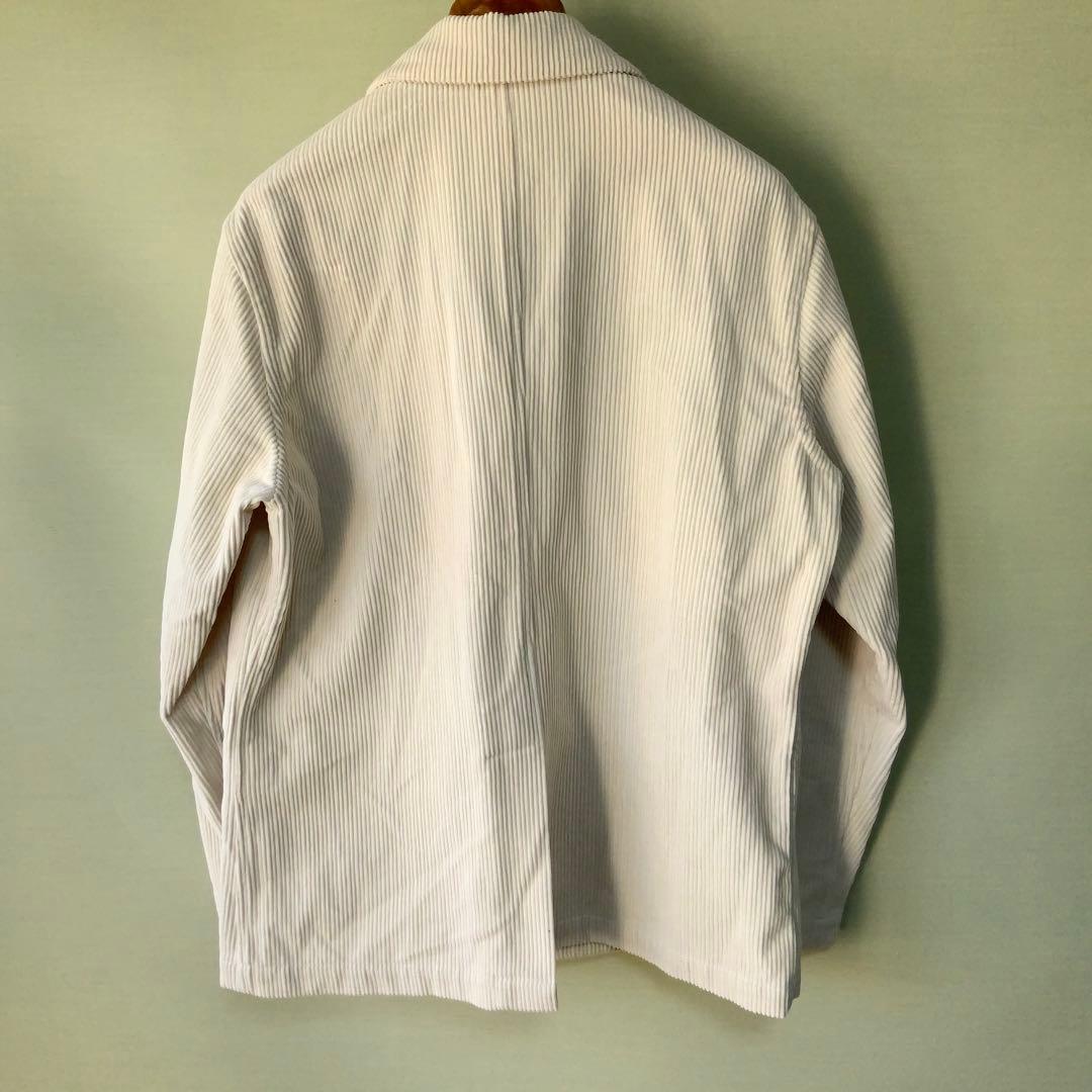 Finamore フィナモレ サファリジャケット M コーデュロイ オフホワイト