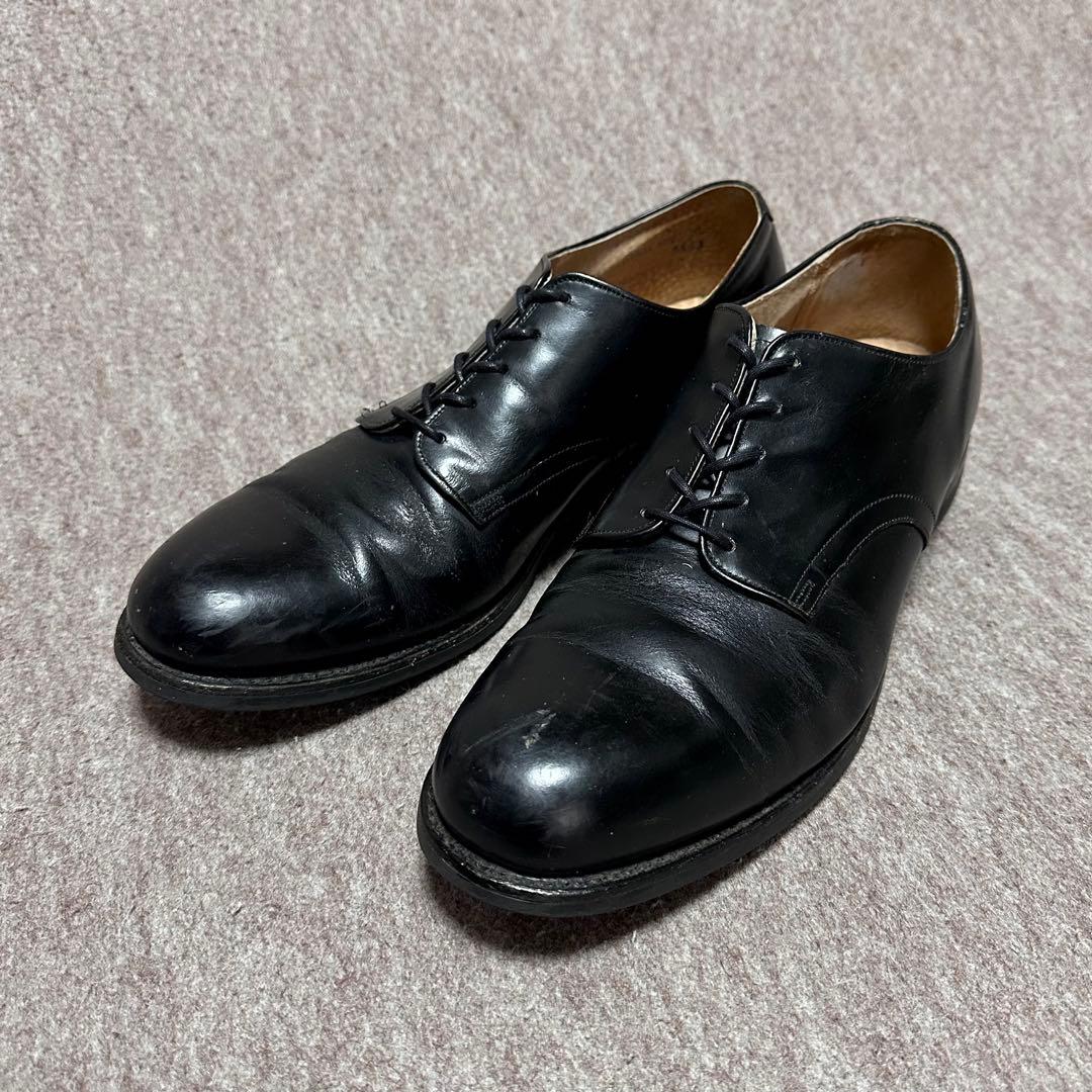 USNAVY サービスシューズ プレーントゥ 米軍 実物 80s 10 1/2