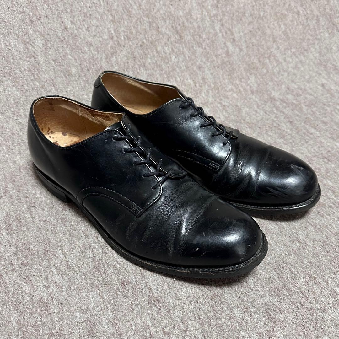 USNAVY サービスシューズ プレーントゥ 米軍 実物 80s 10 1/2