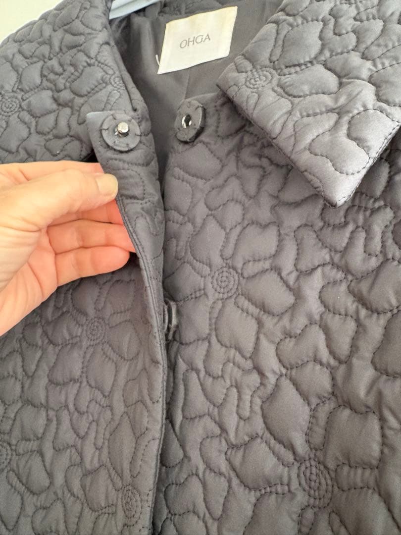 OHGA FLOWER QUIRT COAT フラワーキルトコート