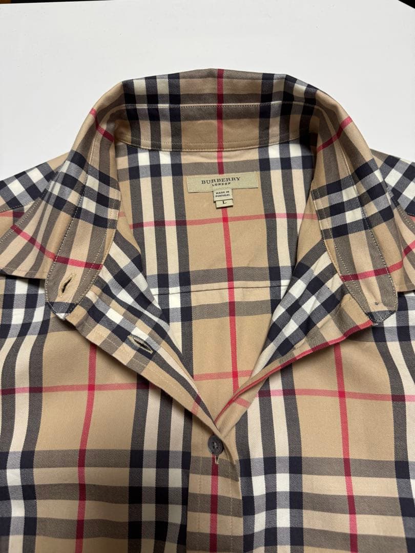 バーバリー　ノバチェックシャツL