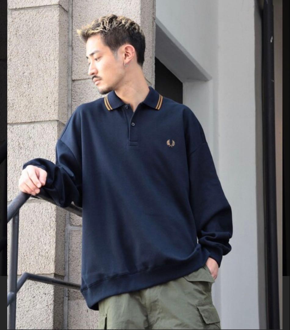 FRED PERRY × BEAMS / 別注ピケロングスリーブポロシャツ　美品