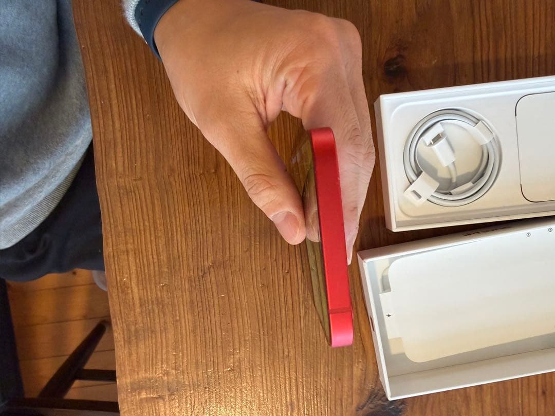 iPhone12 64GB REDレッドSIMフリーバッテリー92%箱ケーブル付