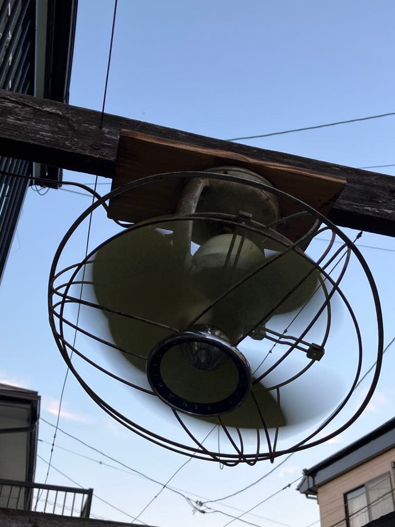 天井用 360度回転 レトロ扇風機 動作品　昭和アンティーク　列車内扇風機タイプ