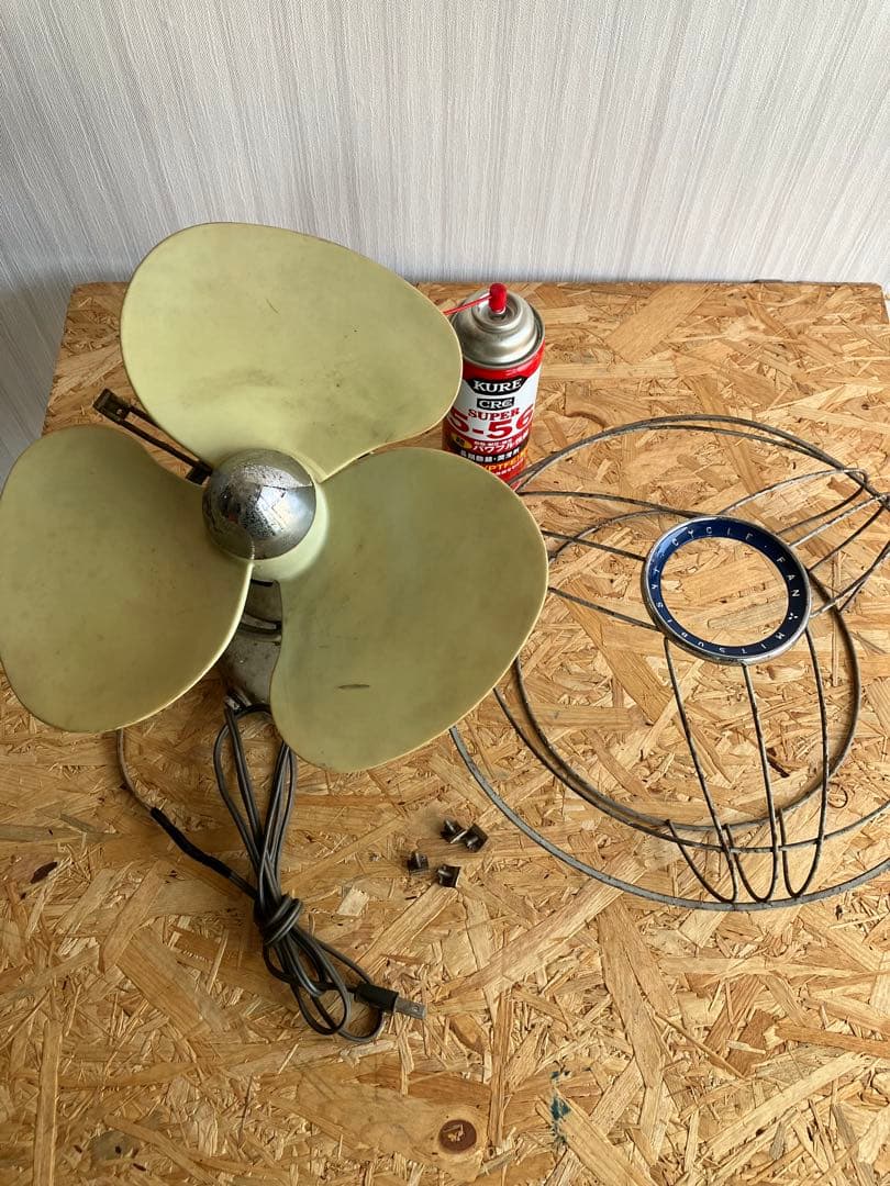 天井用 360度回転 レトロ扇風機 動作品　昭和アンティーク　列車内扇風機タイプ