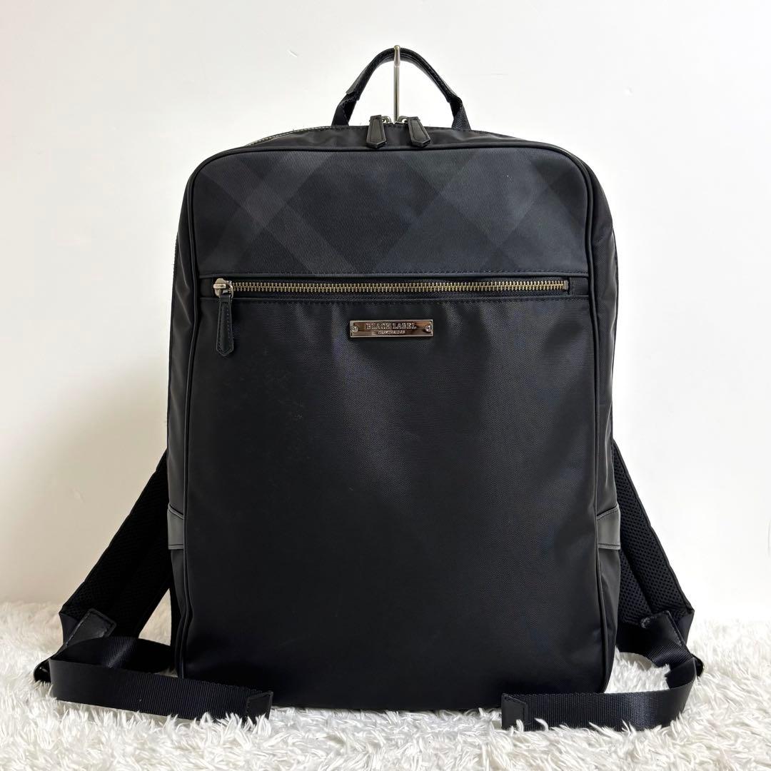 【美品】 ブラックレーベル クレストブリッジ リュック チェック スクエア