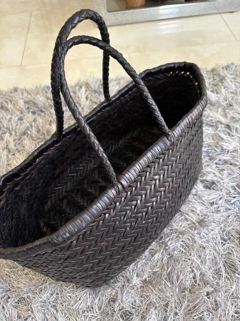 dragon レザーメッシュカゴバッグ TRIPLE JUMP SMALL