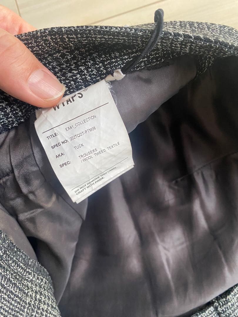 パンツ WTAPS 20AW 202TQDT-PTM06 TUCK TROUSERS