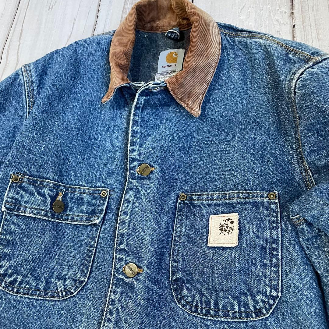 希少 USA製 カーハートデニム チョアコート カバーオール C59 DRT