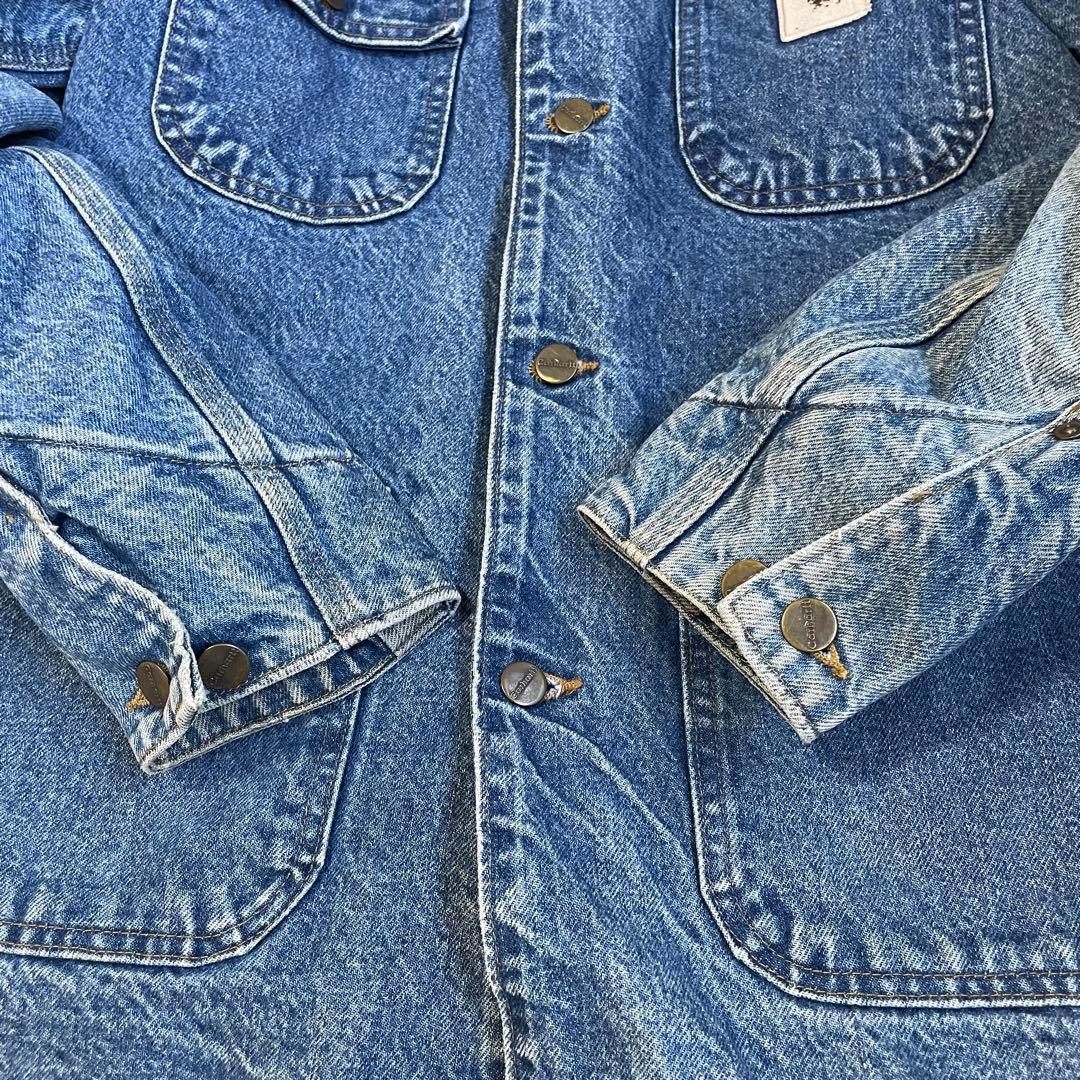 希少 USA製 カーハートデニム チョアコート カバーオール C59 DRT