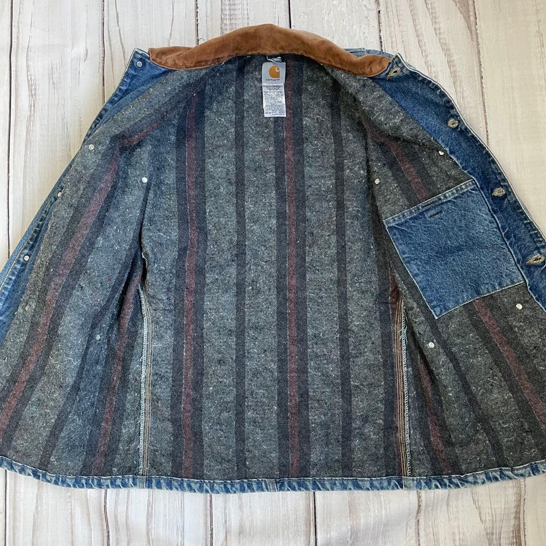 希少 USA製 カーハートデニム チョアコート カバーオール C59 DRT