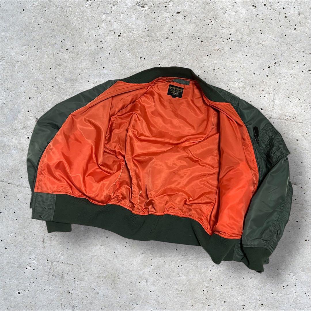 【美品・人気✨】AVIREX L-2B MA1フライトジャケットY2KグリーンL