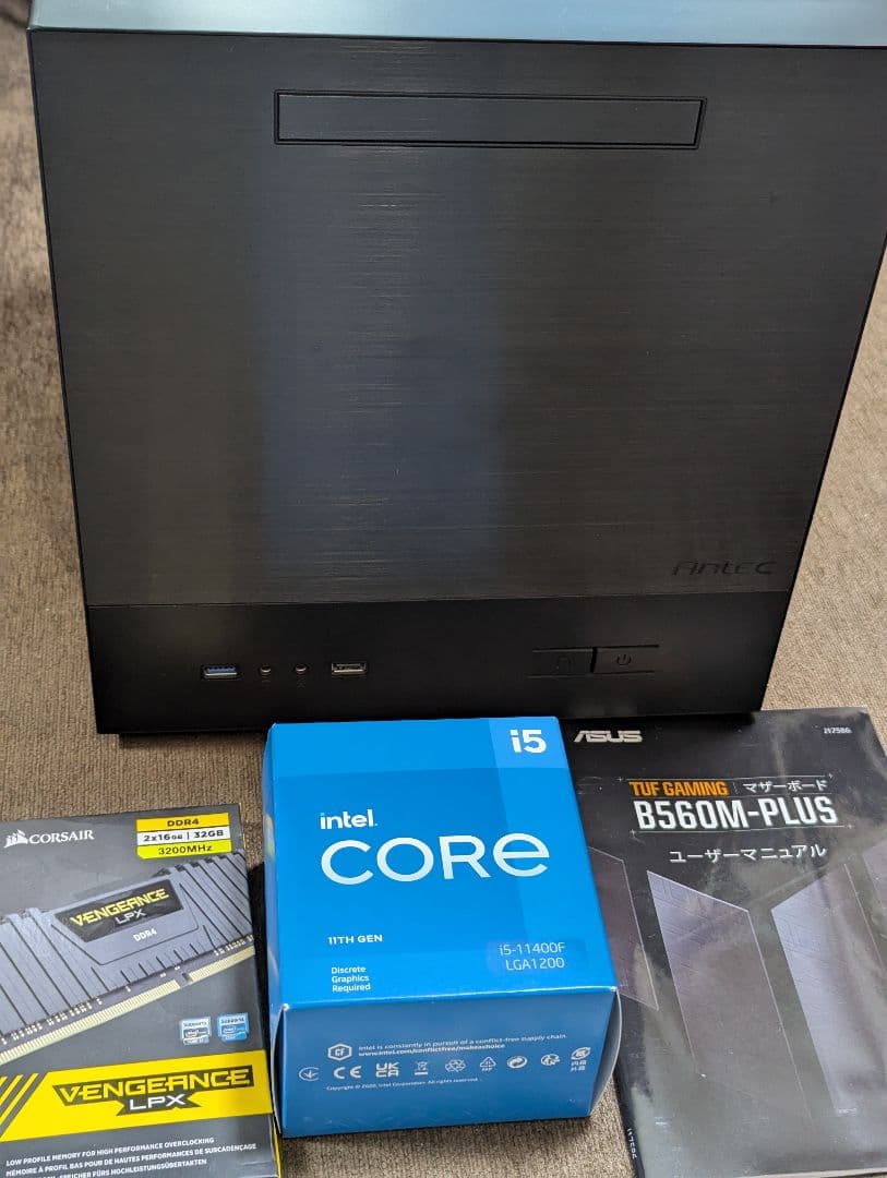 i5 11400F/B560M-PLUS/DDR4 32Gb　パーツセット