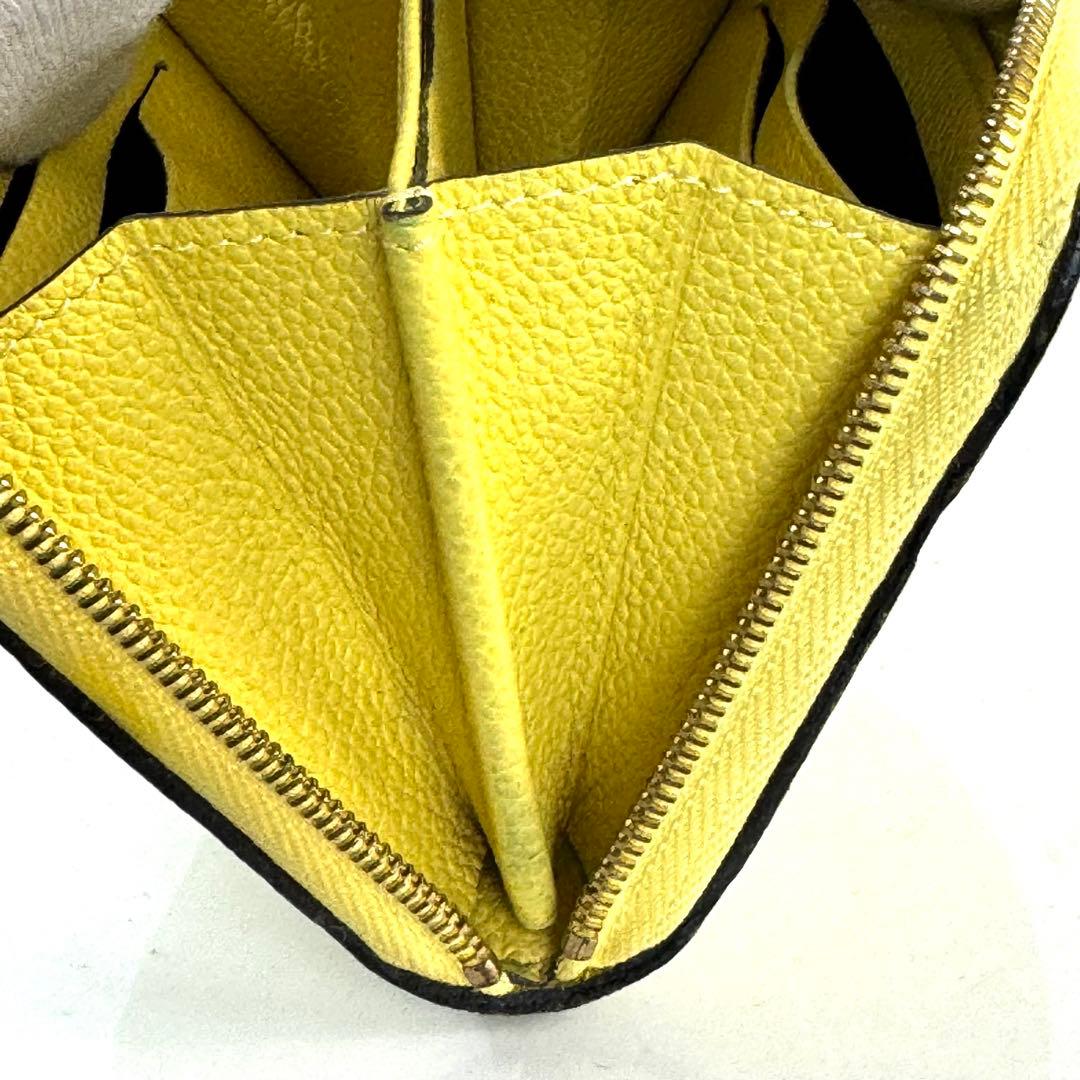 【希少】ルイヴィトン　ジッピーパース　モノグラム　アンプラント　イエロー