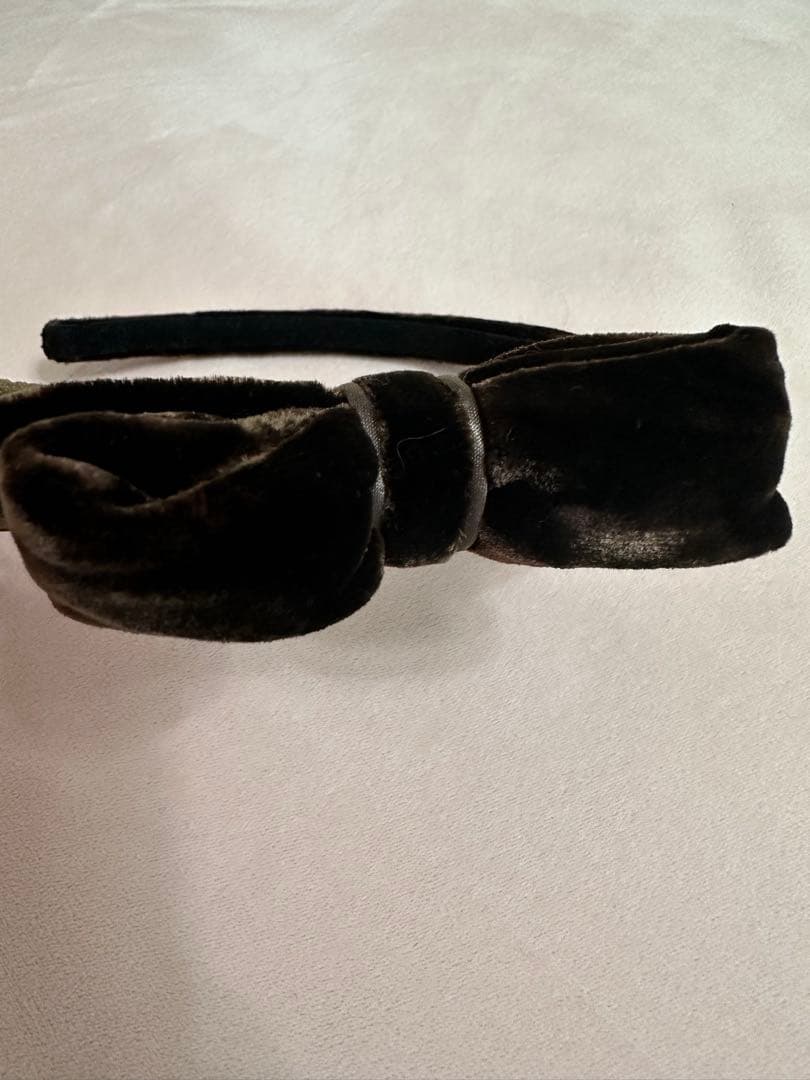 ALEXANDRE ベルベット カチューシャ　ブラウン