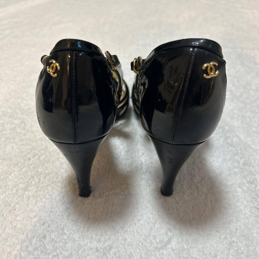 CHANEL シャネル サンダル パンプス ココマーク ブラック 黒 無地