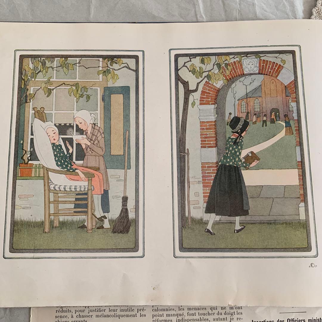 稀少1912年ルメール美しいアンティーク絵本　洋書　古書ジャンクジャーナル楽譜