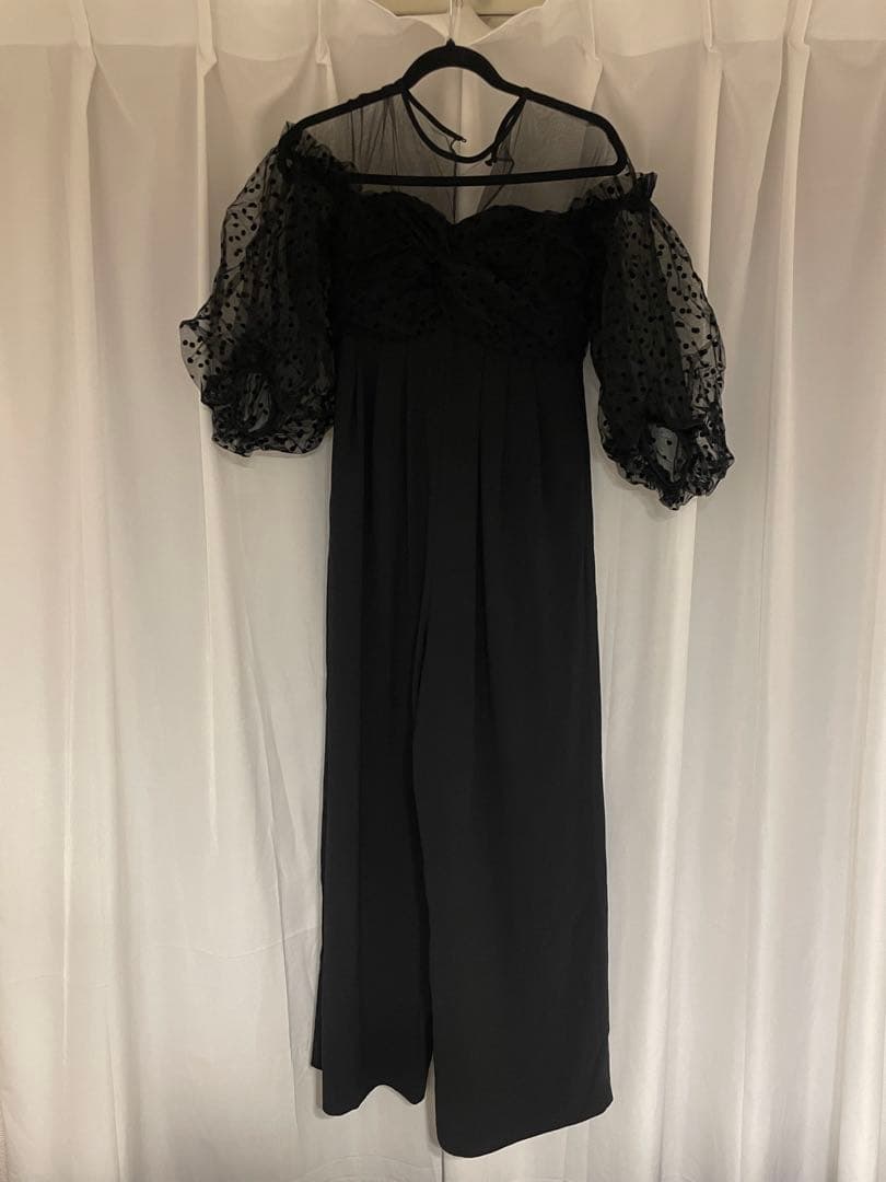 フロッキードットパンツドレス / flocky dot pants dress