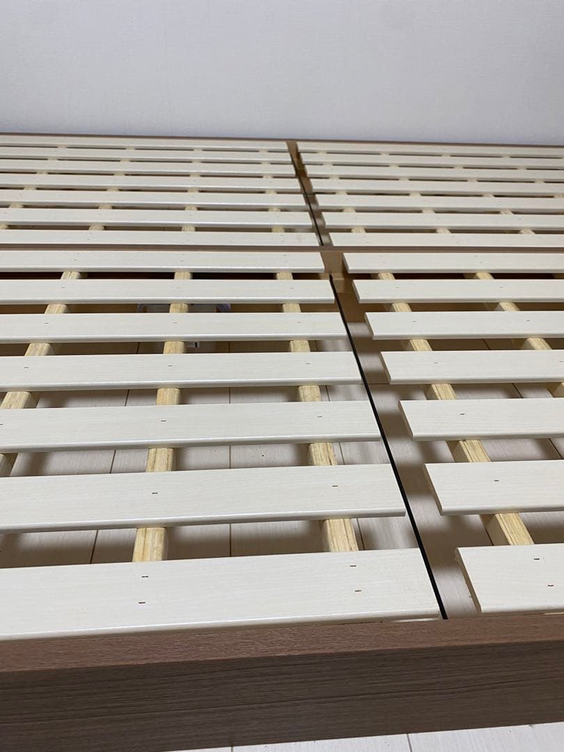 【埼玉/引取可】状態良好 ニトリ ダブルベッドフレーム+Nスリープマットレス