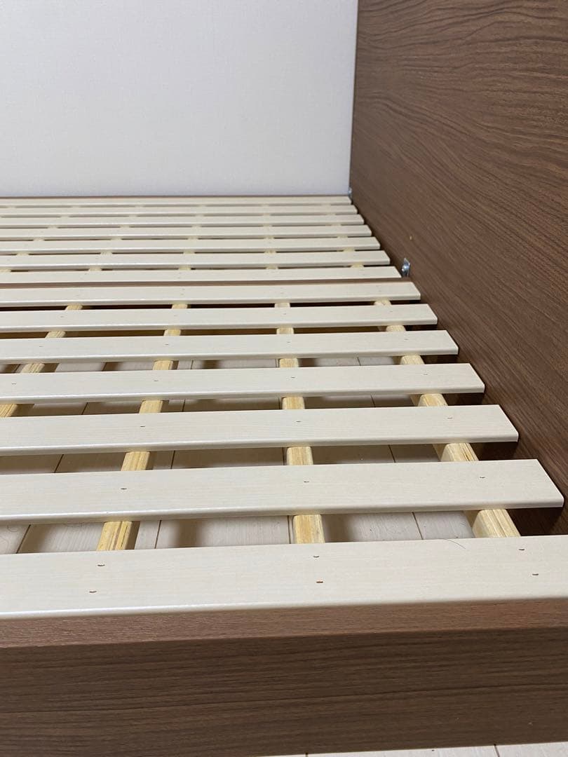 【埼玉/引取可】状態良好 ニトリ ダブルベッドフレーム+Nスリープマットレス