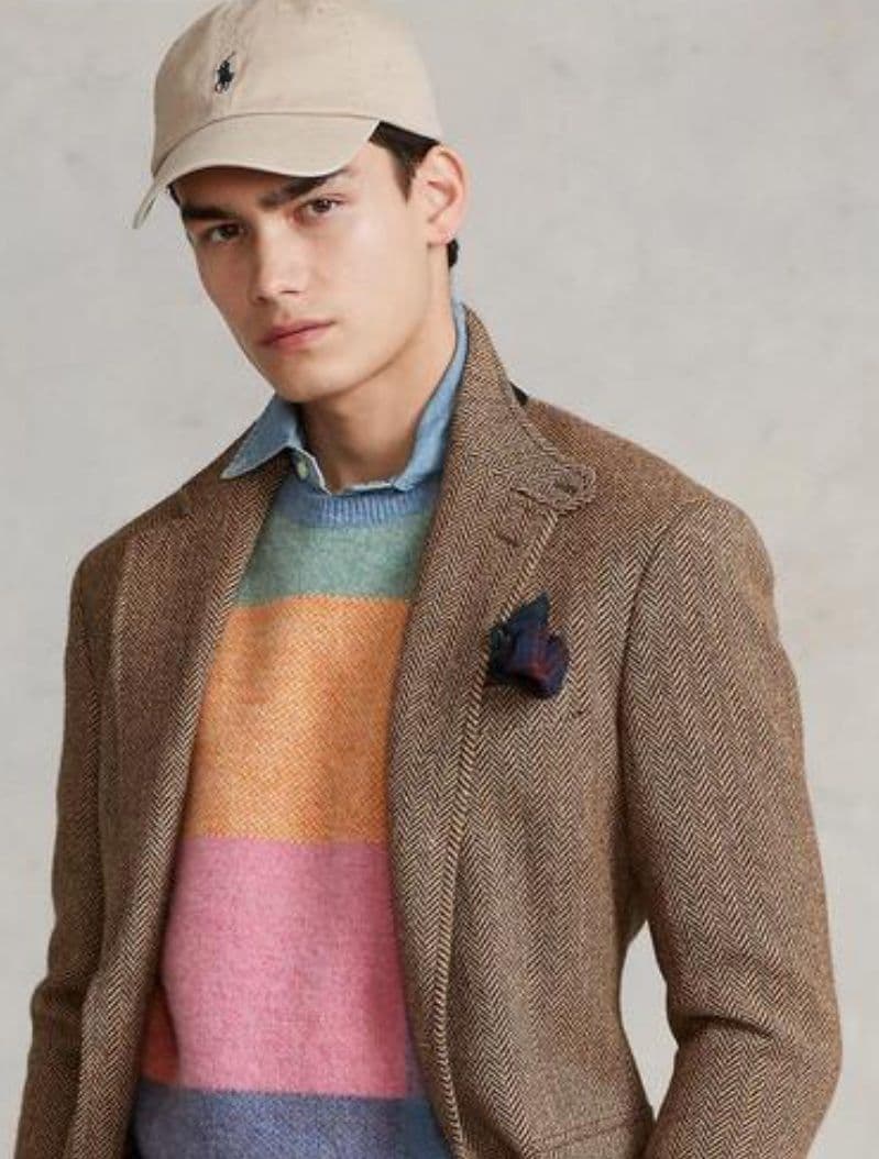 高級ライン♡ラルフローレン　ふわふわパターンカラーウールニットセーター　カラフル