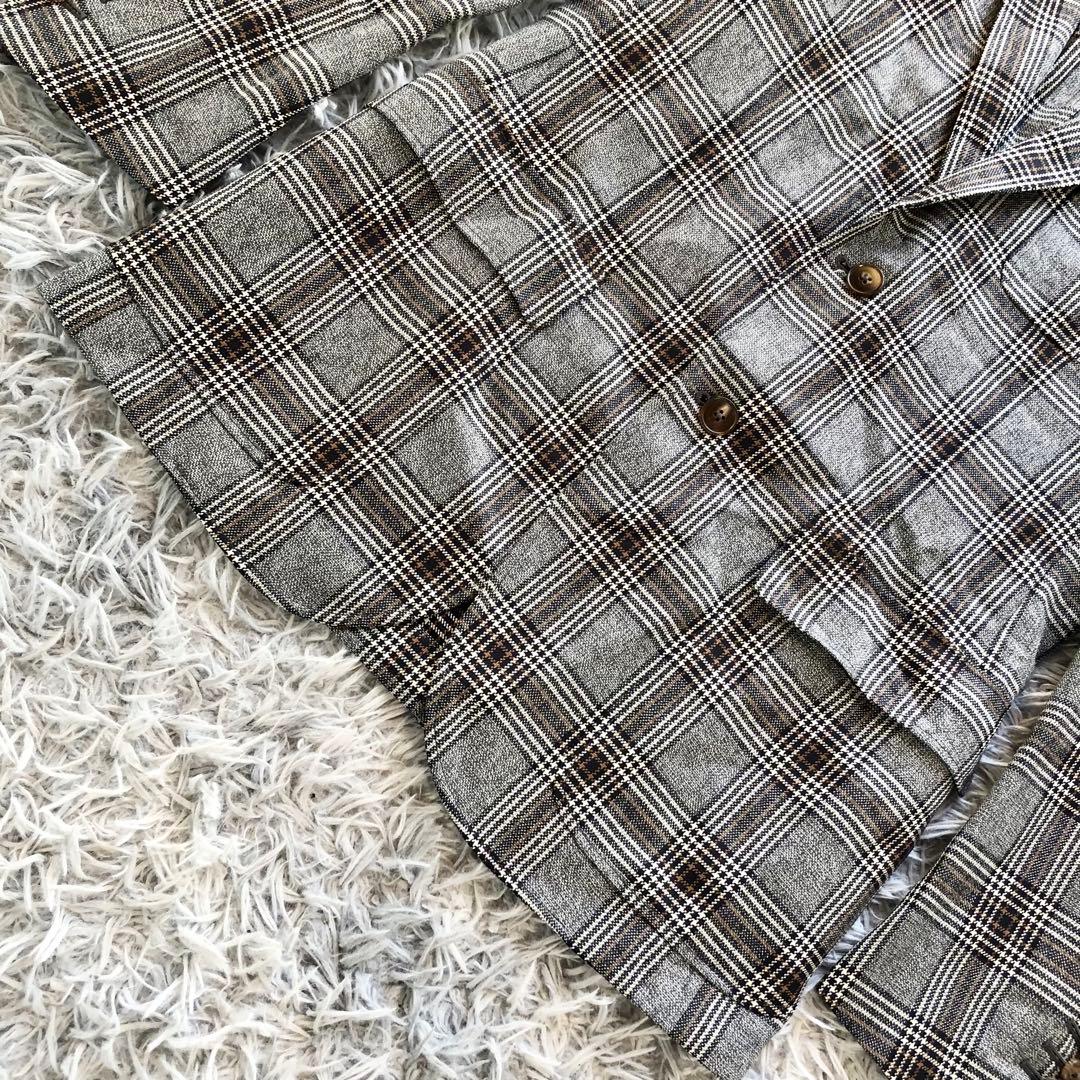 GUCCI メンズ セットアップ スーツ 48R M相当 チェック柄 美品上下付