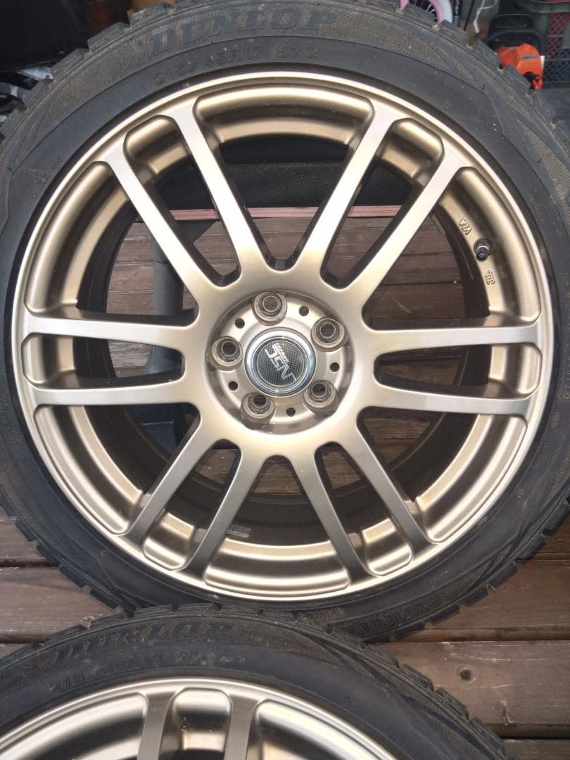 NSC direzza pcd100 5穴 7j タイヤ付き 215/45/17