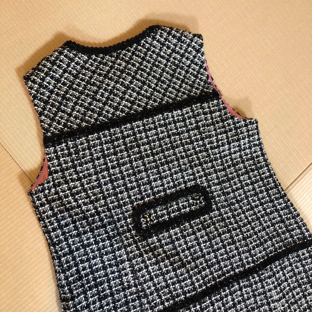 新品❤️半額以下❣️冬物ラメ入りツイードジャンパードレス