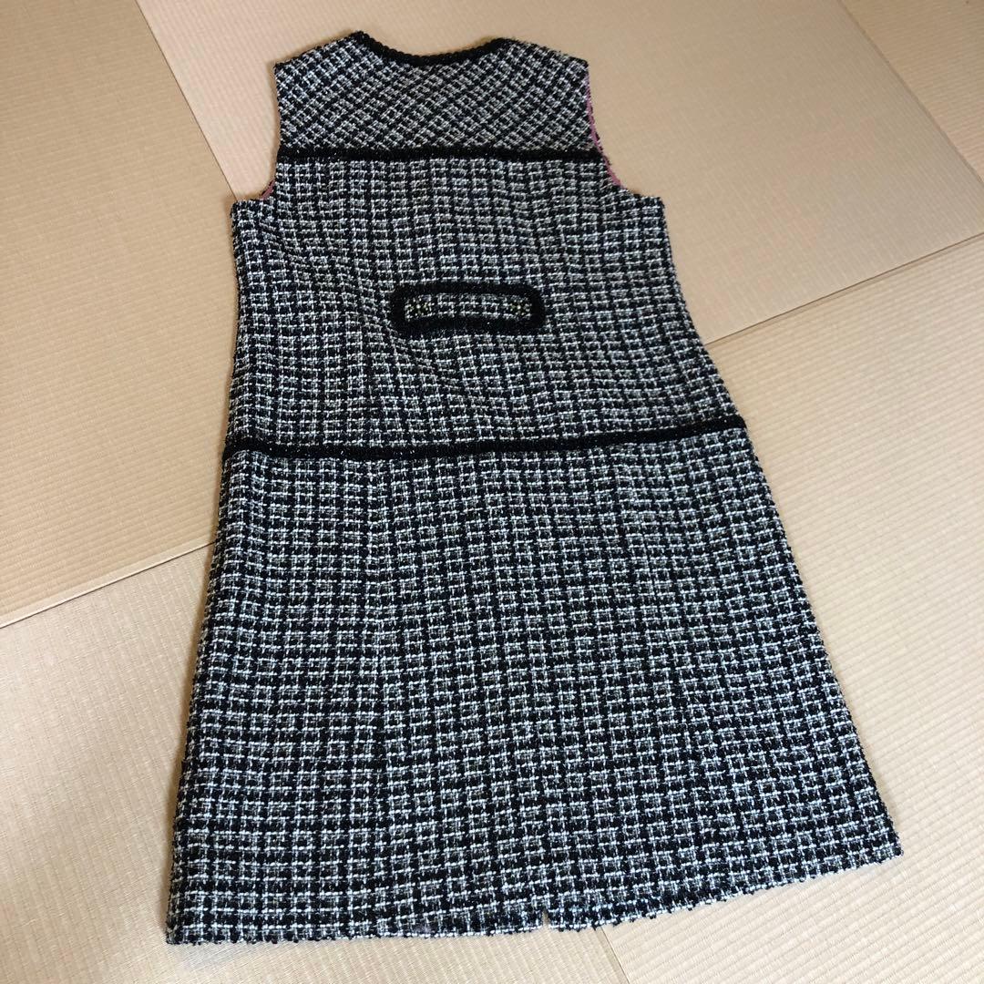 新品❤️半額以下❣️冬物ラメ入りツイードジャンパードレス