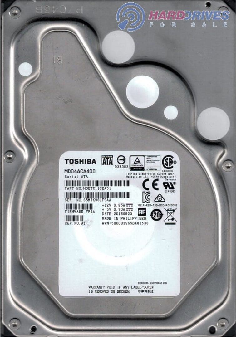 【新品未使用】東芝 MD04ACA400 [4TB SATA600 7200]