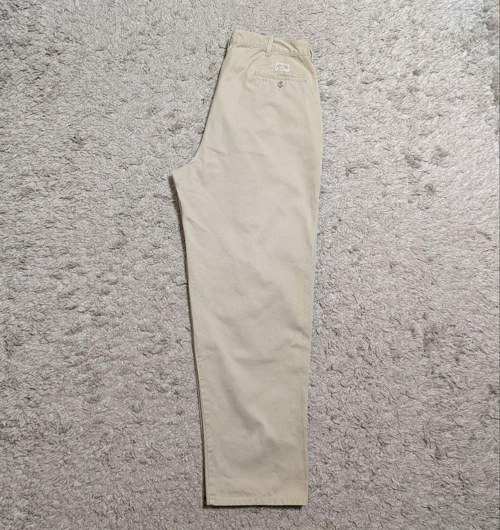 90s ラルフローレン USA製 初期タグ 2タック ポロチノ ベージュ W36