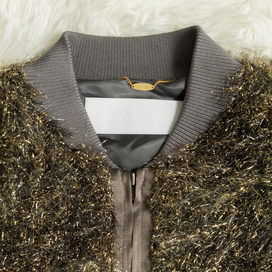 今期 saqui サキ 25AW GOLD SHAGGY BLOUSON 38