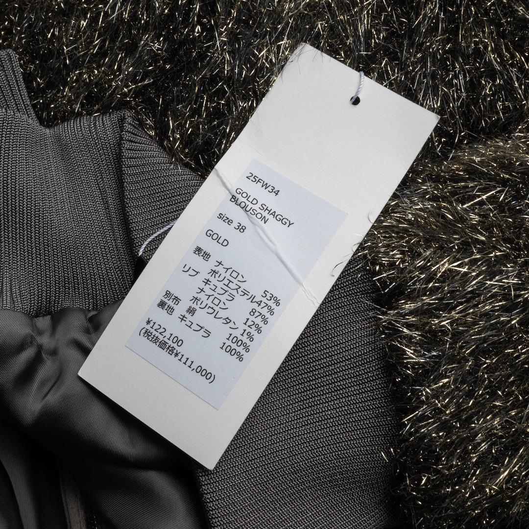 今期 saqui サキ 25AW GOLD SHAGGY BLOUSON 38