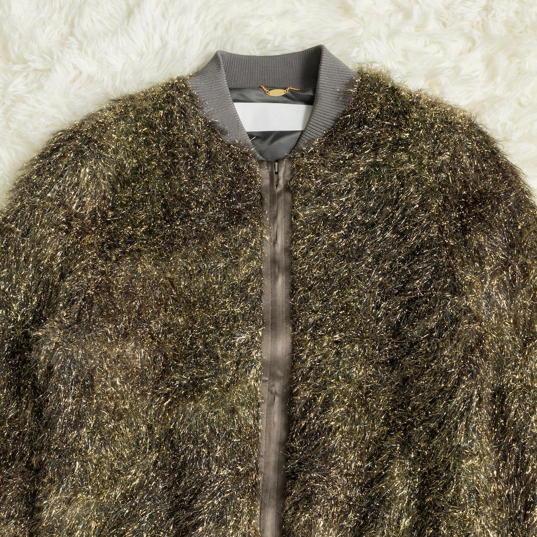 今期 saqui サキ 25AW GOLD SHAGGY BLOUSON 38