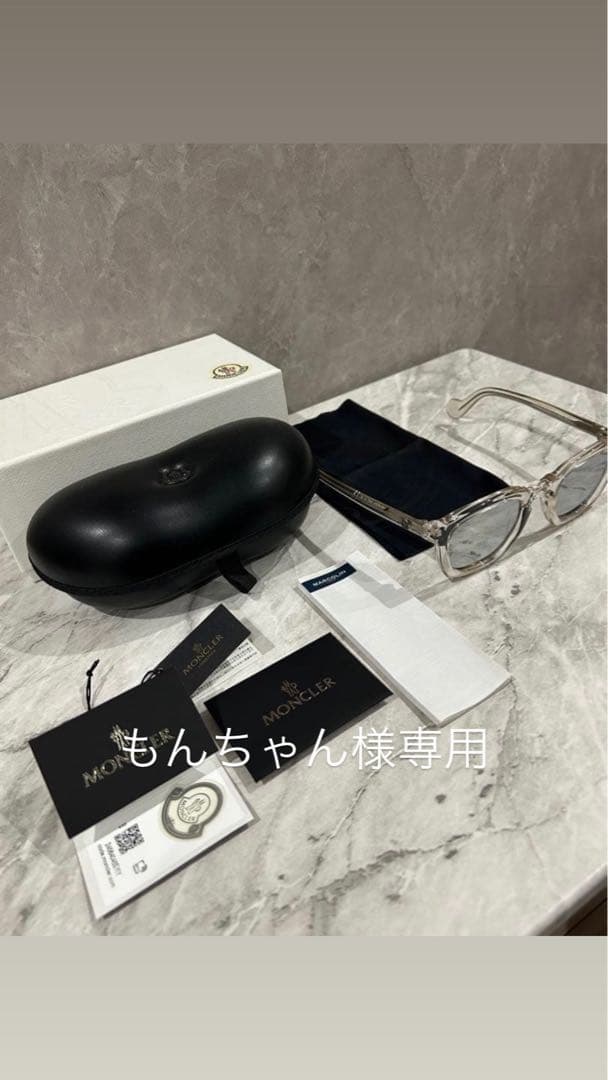 MONCLER クリアフレーム サングラス